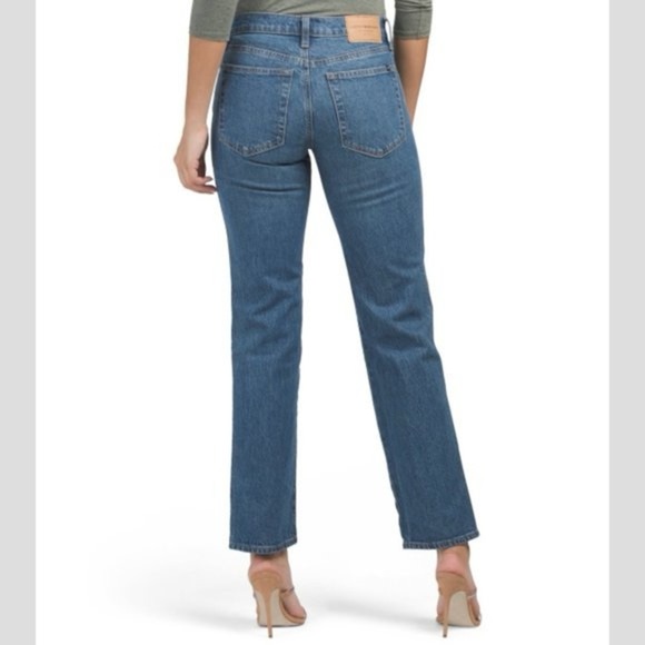 Lucky Brand Mid Rise Straight Cigarette Jeans w Exposed Button Fly. Size 8 - Picture 2 of 10